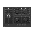 Wiggo WH-G735GR(B) Inbouw Gaskookplaat - 70 cm - Zwart