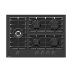 Wiggo WH-G735GR(B) Inbouw Gaskookplaat - 70 cm - Zwart