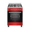 Wiggo WO-E639R(RX) Vrijstaande Gasfornuis - 60 cm - Rood