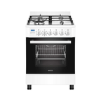 Wiggo WO-E639R(WW) Vrijstaande Gasfornuis - 60 cm - Wit