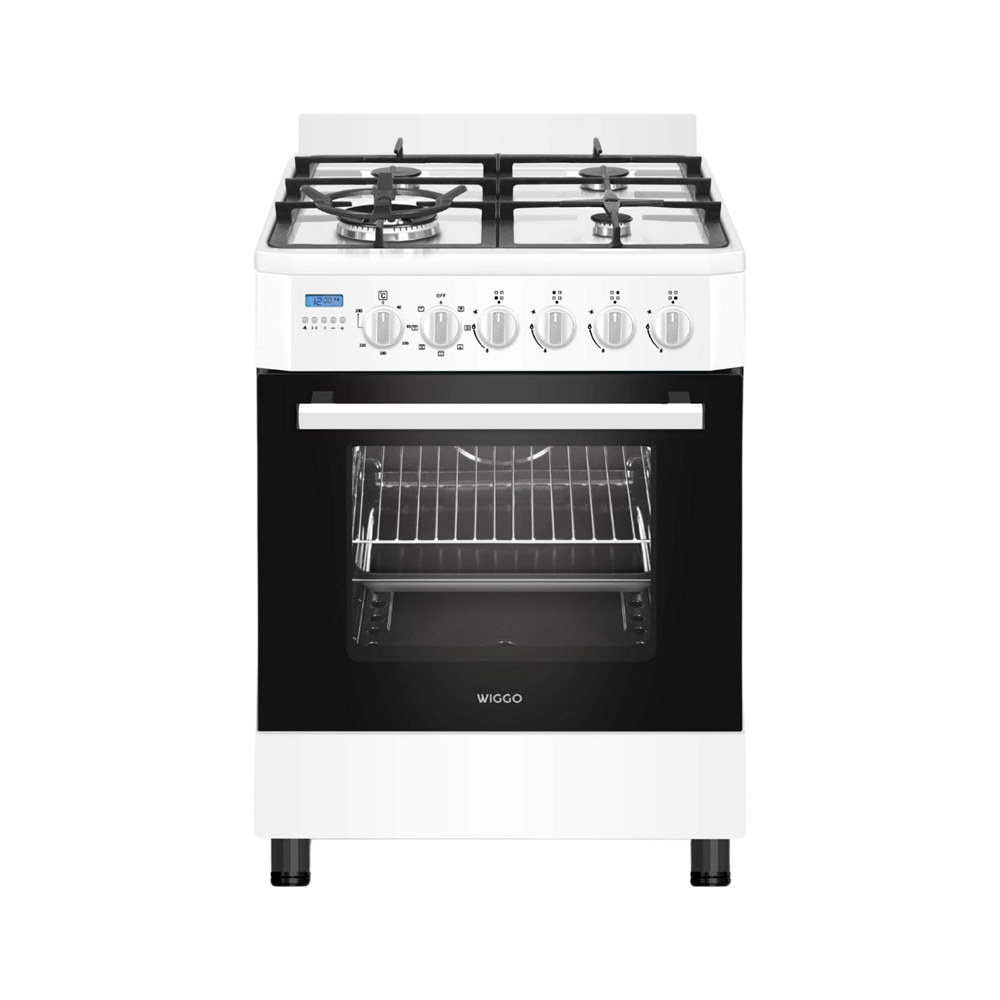 Wiggo WO-E639R(WW) Vrijstaande Gasfornuis - 60 cm - Wit