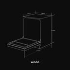 Wiggo WD-F6148B(DX) Vrijstaande Vaatwasser - 60 cm - Donker Roestvrijstaal