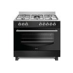 Wiggo WO-E906B(BX) Vrijstaande Gasfornuis - 90 cm - Zwart