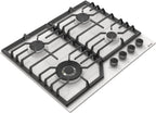 Wiggo WH-G634RL(W) Inbouw Gaskookplaat - 60 cm - Wit