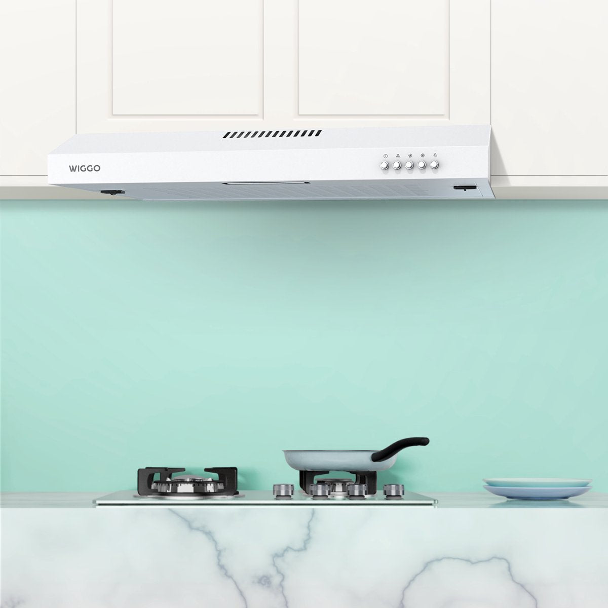 Wiggo WE-B630V(W) Onderbouw Afzuigkap - 60 cm - Wit