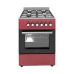 Wiggo WO-E606A(RX) Vrijstaande Gasfornuis - 60 cm - Rood