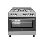 Wiggo WO-E906B(XX) Vrijstaande Gasfornuis - 90 cm - Roestvrijstaal