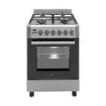 Wiggo WO-E639B(XX) Vrijstaande Gasfornuis - 60 cm - Roestvrijstaal