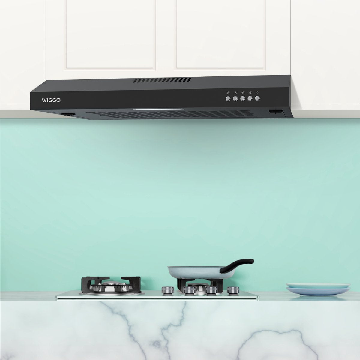 Wiggo WE-B630V(B) Onderbouw Afzuigkap - 60 cm - Zwart