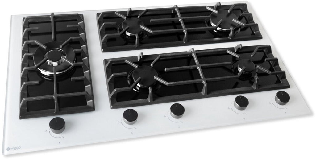 Wiggo WH-G935GR(W) Inbouw Gaskookplaat - 90 cm - Wit