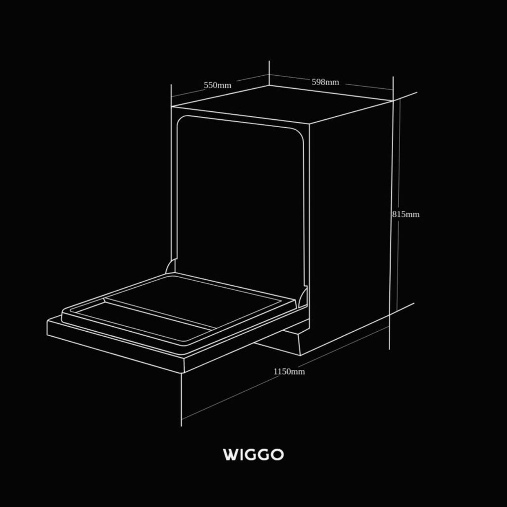 Wiggo WD-B6126E(X) Inbouw Vaatwasser - 60 cm - Roestvrijstaal