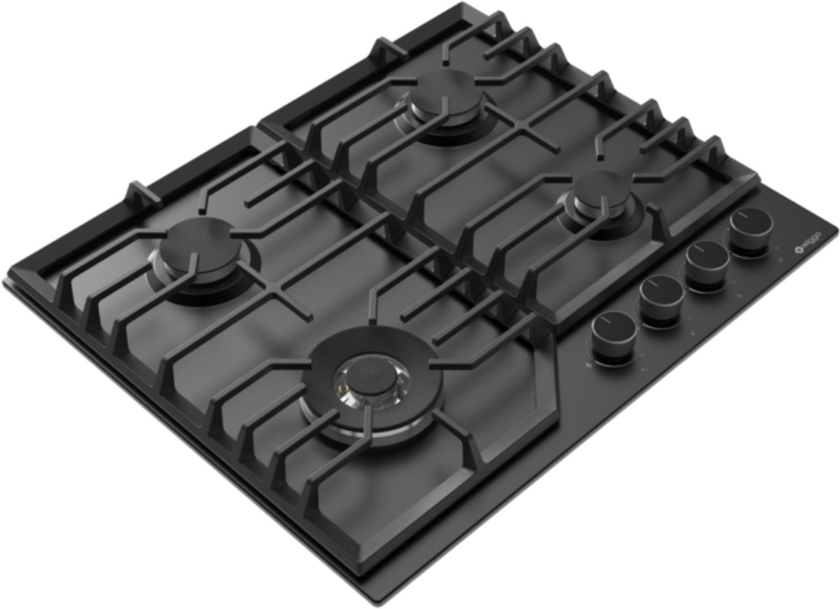 Wiggo WH-G634RL(B) Inbouw Gaskookplaat - 60 cm - Zwart