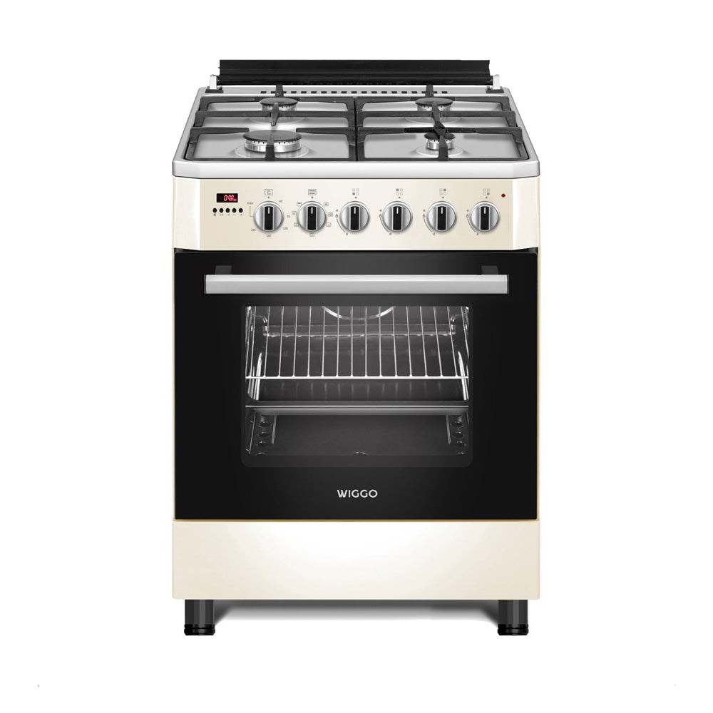 Wiggo WO-E609R(CX) Vrijstaande Gasfornuis - 60 cm - Creme