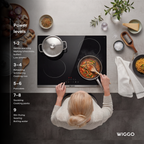 Wiggo WH-E614G(B) Inbouw Inductie Kookplaat - 60 cm - Zwart