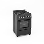 Wiggo WO-E606A(BB) Vrijstaande Gasfornuis - 60 cm - Zwart