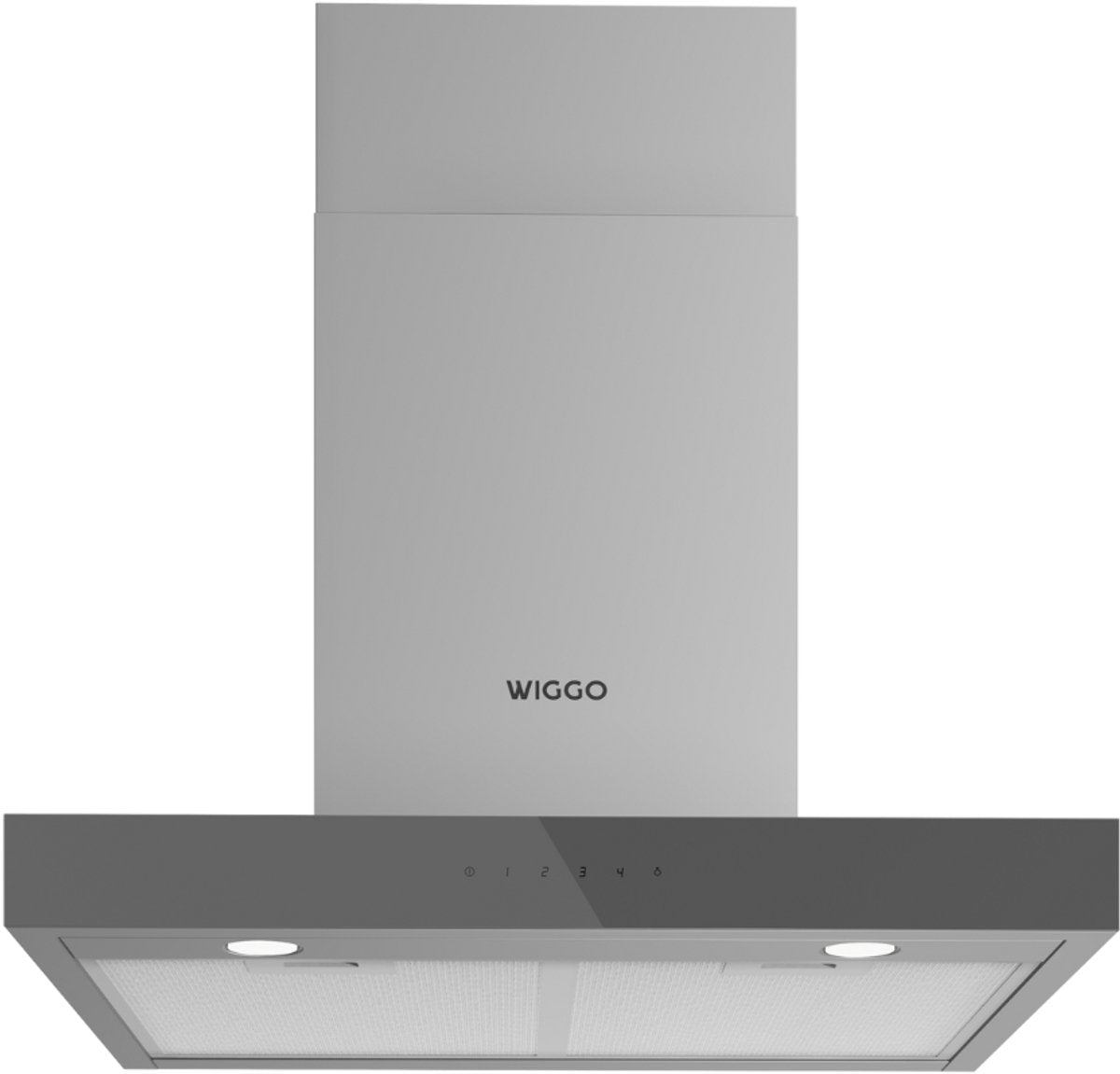 Wiggo WE-A641T(G) Wandschouw Afzuigkap - 60 cm - Grijs