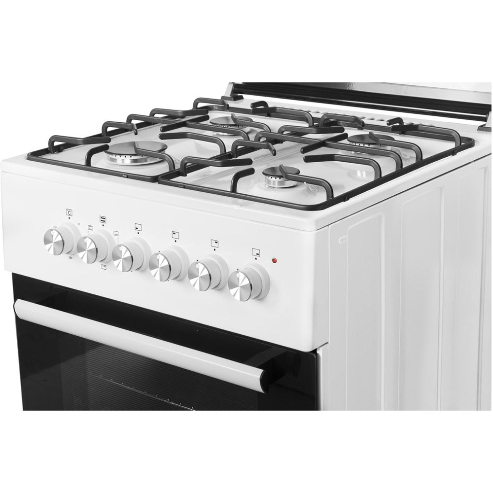 Wiggo WO-E606A(WW) Vrijstaande Gasfornuis - 60 cm - Wit