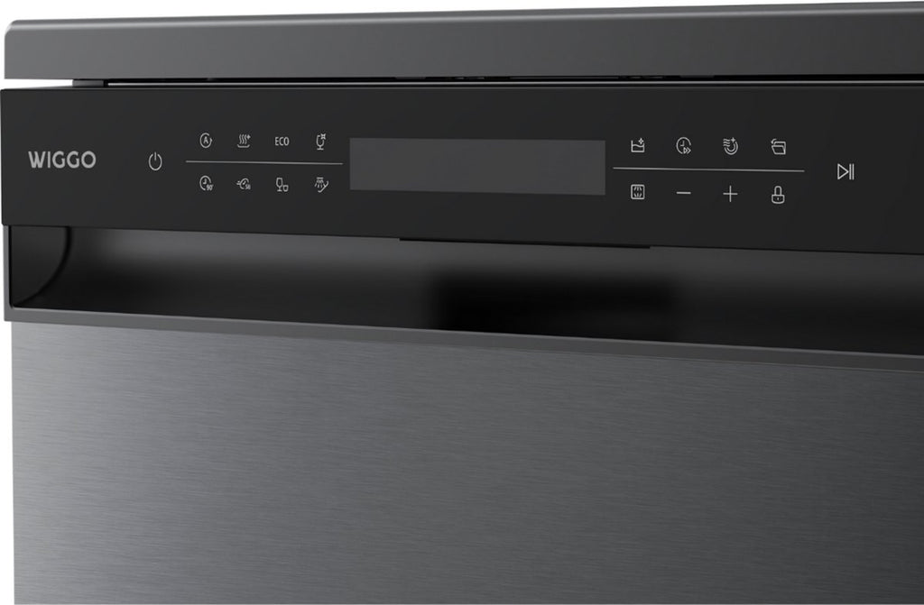 Wiggo WD-F6148B(DX) Vrijstaande Vaatwasser - 60 cm - Donker Roestvrijstaal