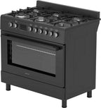 Wiggo WO‑E969B(BB) Vrijstaande Gasfornuis - 90 cm - Zwart