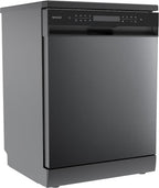 Wiggo WD-F6148B(DX) Vrijstaande Vaatwasser - 60 cm - Donker Roestvrijstaal