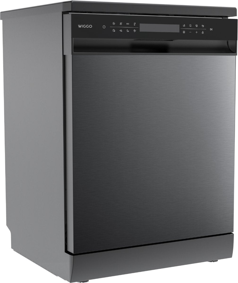 Wiggo WD-F6148B(DX) Vrijstaande Vaatwasser - 60 cm - Donker Roestvrijstaal