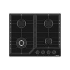 Wiggo WH-G634RL(B) Inbouw Gaskookplaat - 60 cm - Zwart