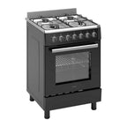 Wiggo WO-E609R(BX) Vrijstaande Gasfornuis - 60 cm - Zwart