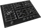 Wiggo WH-G735GR(B) Inbouw Gaskookplaat - 70 cm - Zwart