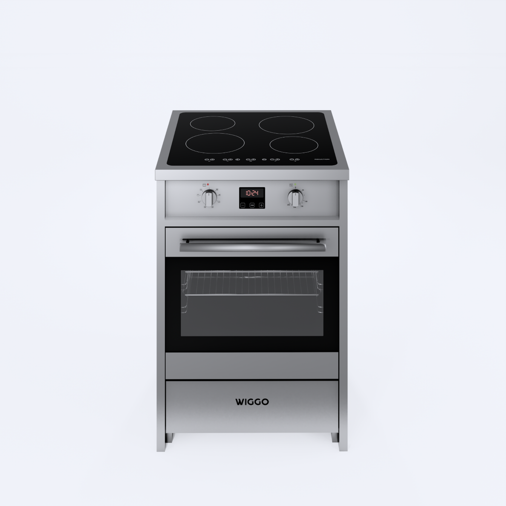 Wiggo WIO-E621A(XX) Vrijstaande Inductiefornuis - 60 cm - Roestvrijstaal