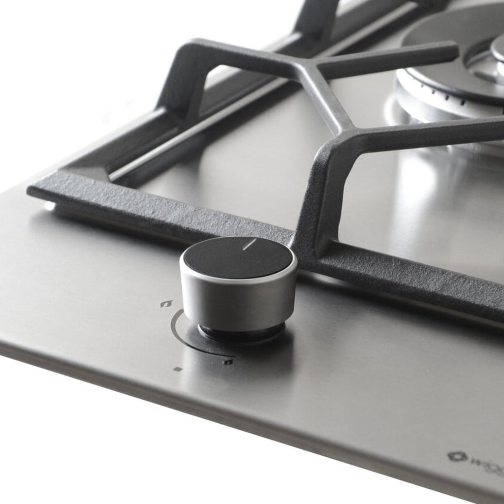 Wiggo WH-G331RD(X) Inbouw Gaskookplaat - 30 cm - Roestvrijstaal