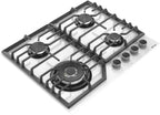 Wiggo WH-G634GL(W) Inbouw Gaskookplaat - 60 cm - Wit