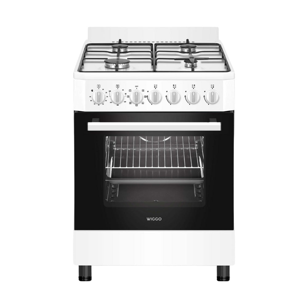 Wiggo WO-E606A(WW) Vrijstaande Gasfornuis - 60 cm - Wit