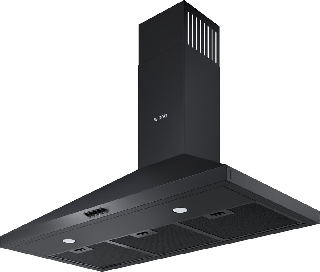 Wiggo WE-A930P(B) Wandschouw Afzuigkap - 90 cm - Zwart