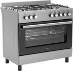 Wiggo WO-E906B(XX) Vrijstaande Gasfornuis - 90 cm - Roestvrijstaal