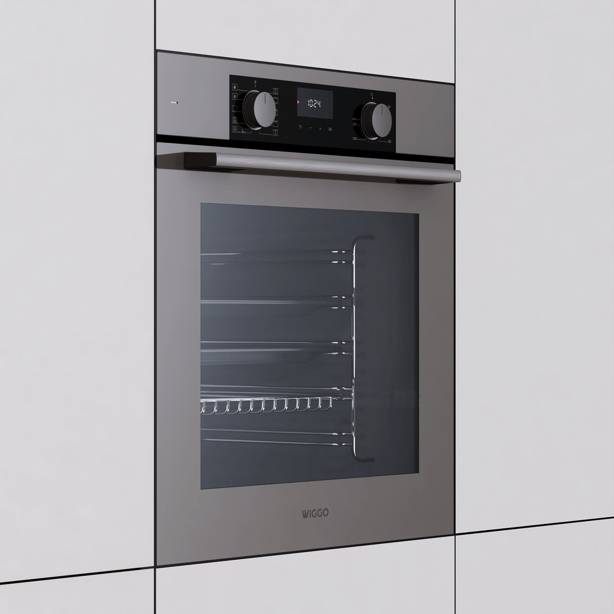 Wiggo WO-BFA610(G) Inbouw Oven - 60 cm - Grijs