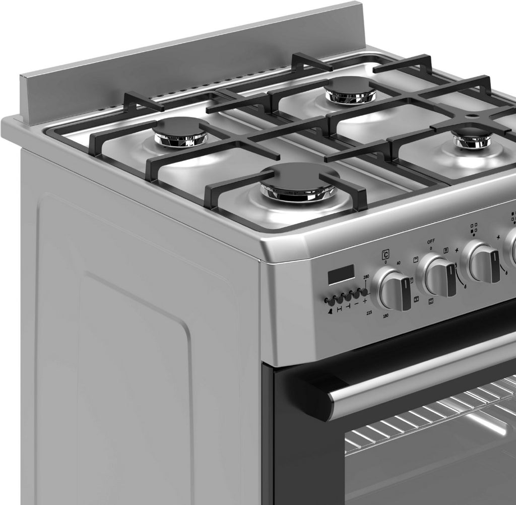Wiggo WO-E609B(XX) Vrijstaande Gasfornuis - 60 cm - Roestvrijstaal
