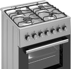 Wiggo WO-E606A(XX) Vrijstaande Gasfornuis - 60 cm - Roestvrijstaal