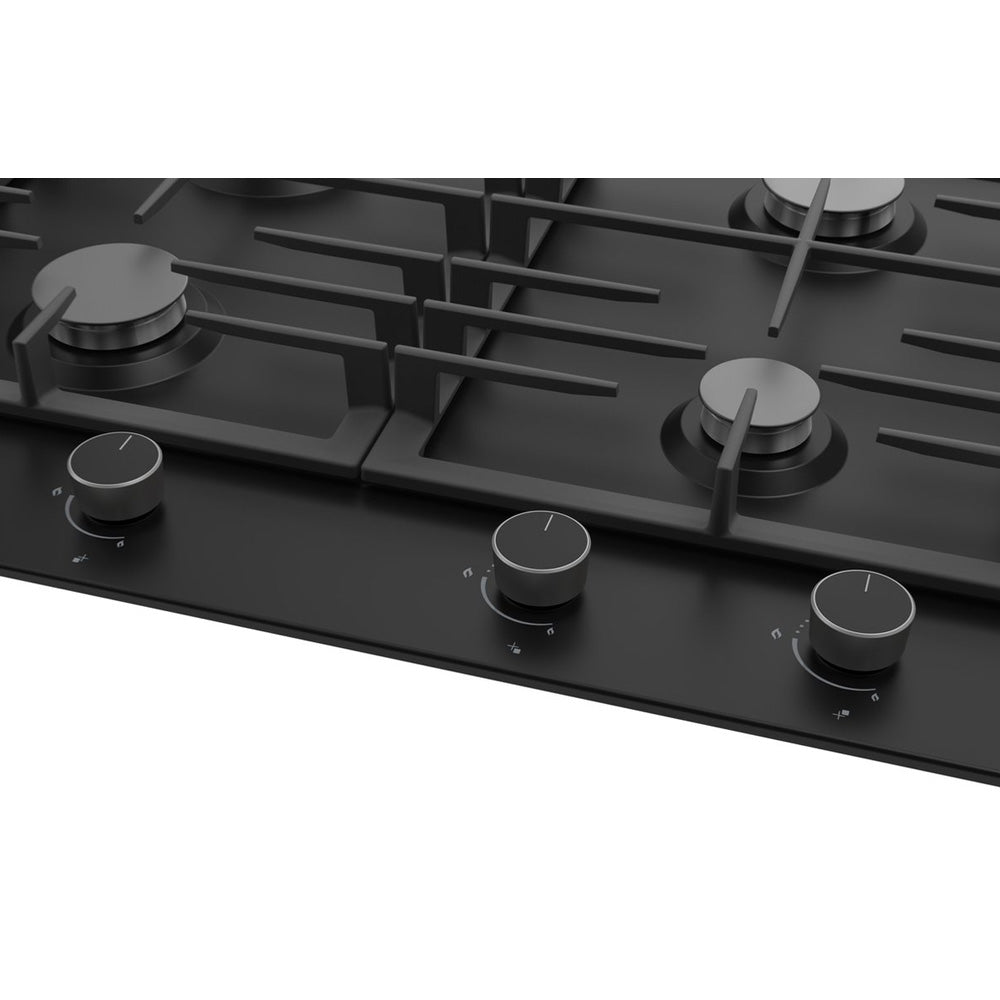 Wiggo WH-G935RR(B) Inbouw Gaskookplaat - 90 cm - Zwart