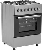 Wiggo WO-E606A(XX) Vrijstaande Gasfornuis - 60 cm - Roestvrijstaal