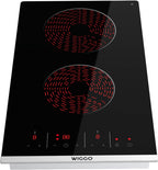 Wiggo WH-E372GC(B) Inbouw Keramische Kookplaat - 30 cm - Zwart