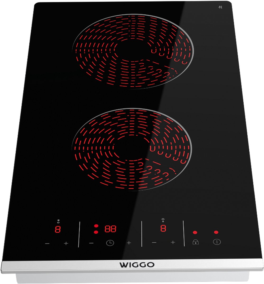 Wiggo WH-E372GC(B) Inbouw Keramische Kookplaat - 30 cm - Zwart