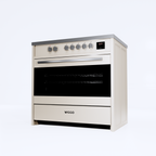 Wiggo WIO-E921A(CX) Vrijstaande Inductiefornuis - 90 cm - Creme