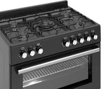 Wiggo WO-E906B(BB) Vrijstaande Gasfornuis - 90 cm - Zwart