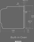Wiggo WO-B608(X) Inbouw Oven - 60 cm - Roestvrijstaal
